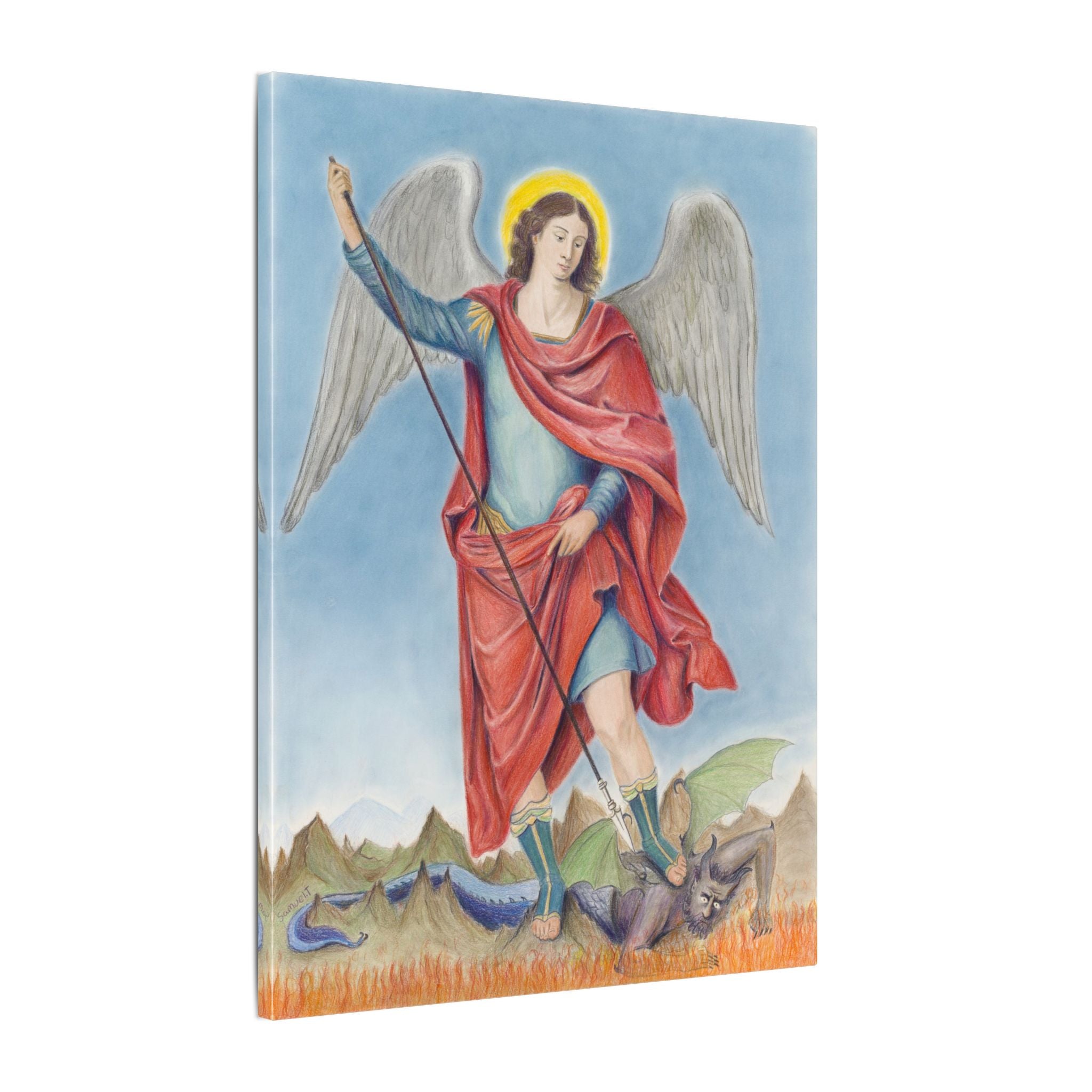 Saint Michael Vanquishing Satan Printify