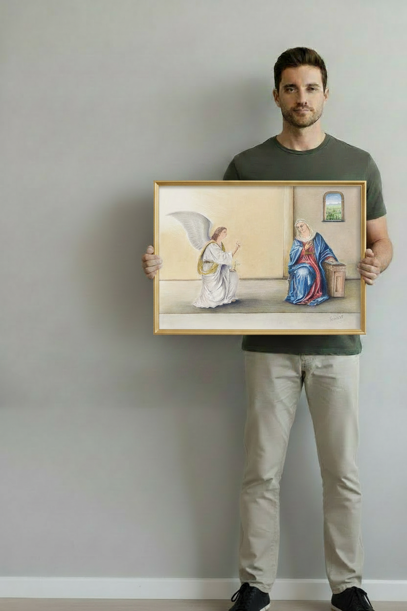 Annunciation 12x16 Gold Frame