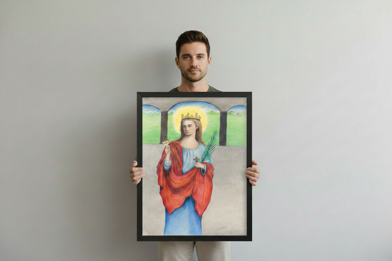 Saint Arsema – 18x24 Black Frame