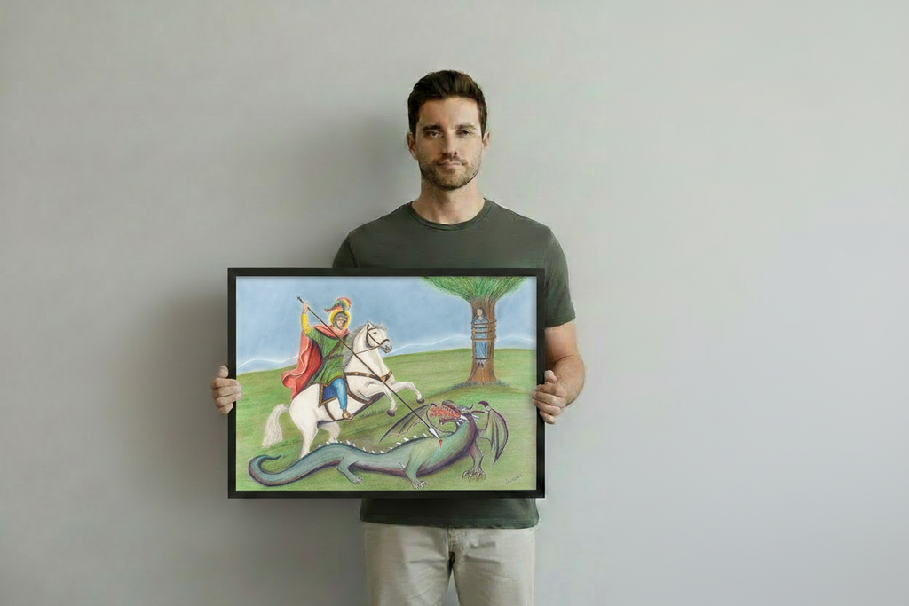 Saint George Black Frame 12x16
