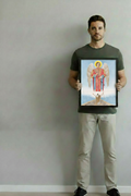 Saint Michael & Moses Black Frame 12x16