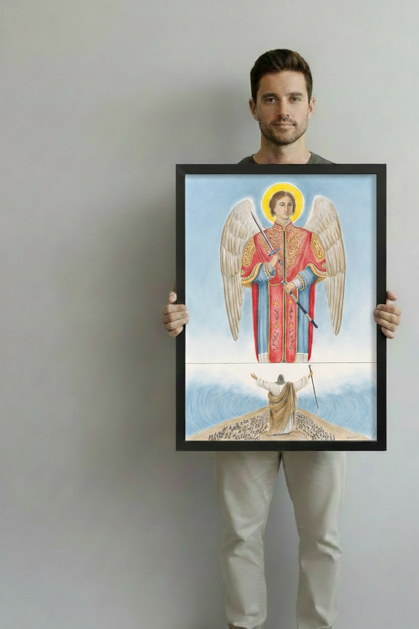 Saint Michael & Moses Black Frame 18x24