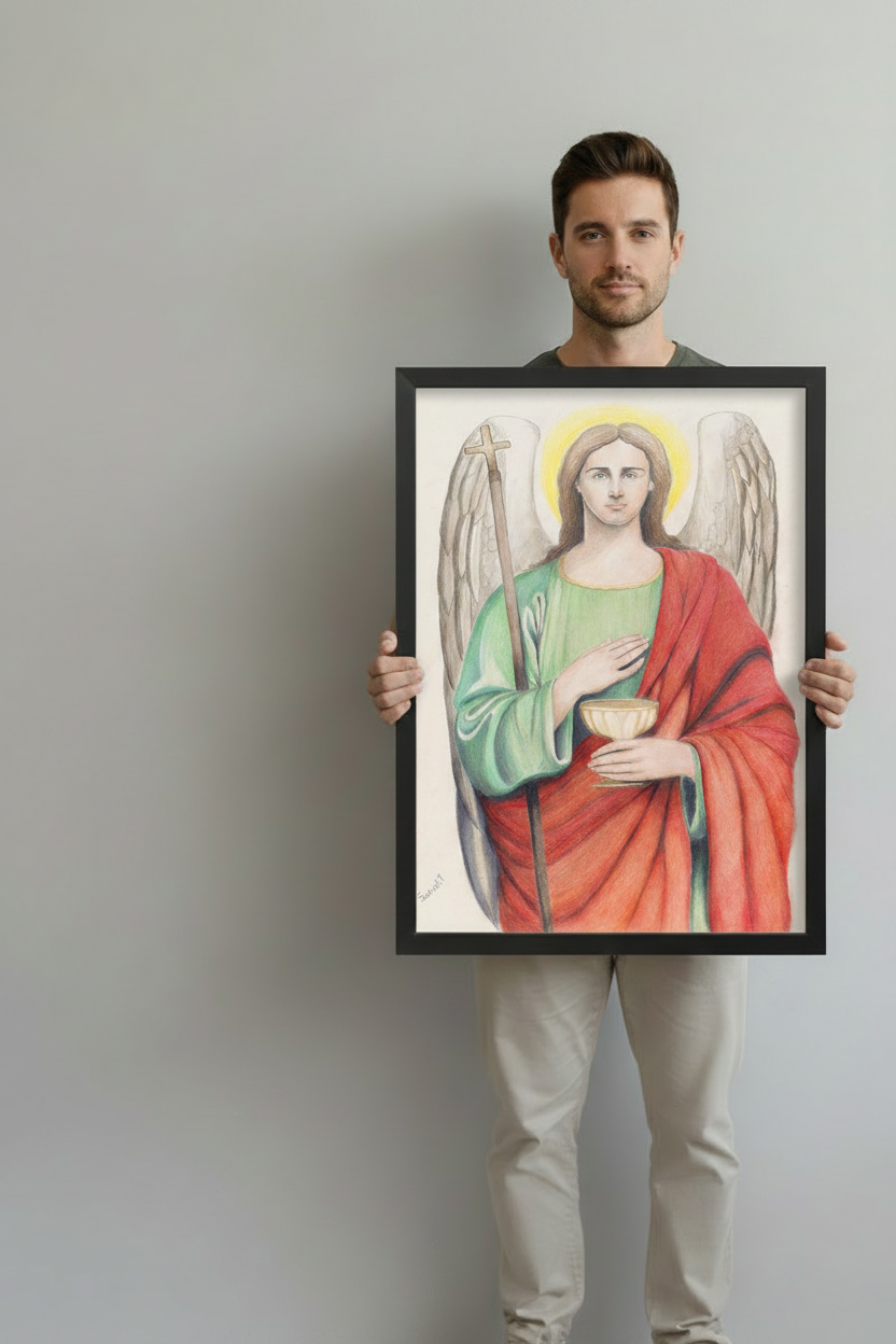 Saint Uriel - Black Frame 18x24